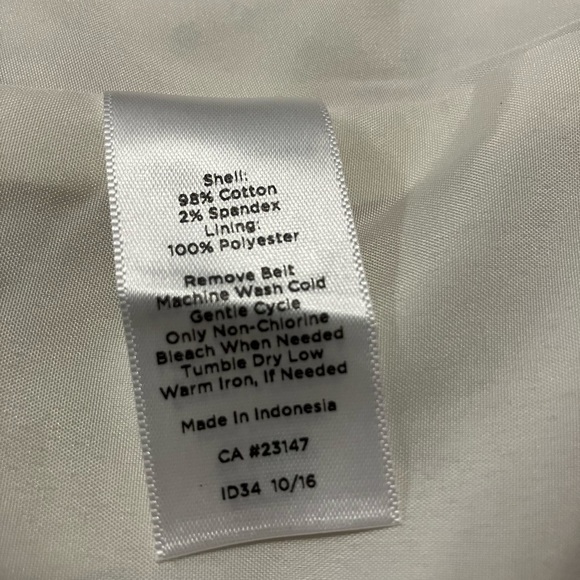 TALBOTS Floral Lined Cotton Sleeveless Dress Belt Pockets Sz 16P - Picture 4 of 11